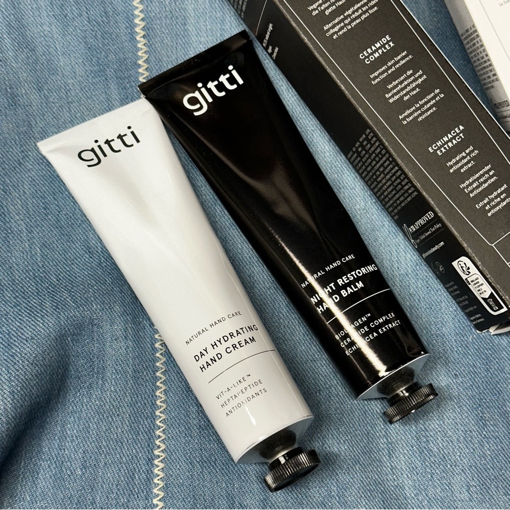 Gitti Hand Lotion Set - night restoring hand balm and day hydrating hand cream